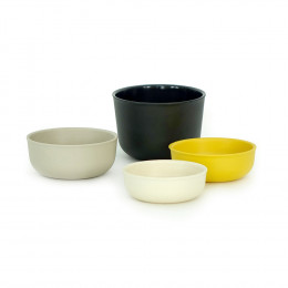 Maatbeker set - Bamboe - Black/Lemon/Stone/White