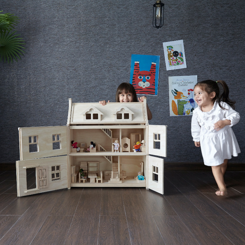 hardop schroot specificeren Plan Toys - Victoriaans poppenhuis - vanaf 3 jaar - Sebio