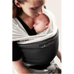 Echarpe porte-bébé - écru et noir