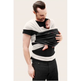 Echarpe porte-bébé - écru et noir