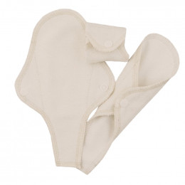 Wasbare inlegkruisjes voor slips en strings in BIO katoen - Naturel - pack van 3 stuks