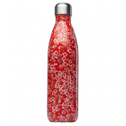 Bouteille nomade isotherme 750 ml - Rouge flowers