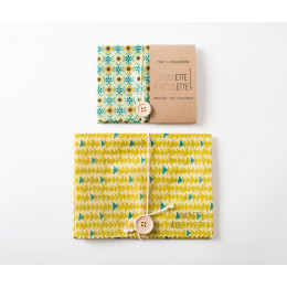Pochette cirée pour tartines - 35 x 40 cm - motifs aléatoires