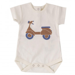 Mouwloze romper in BIO katoen - Scooter