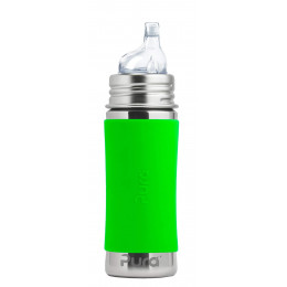 Lange siliconen hoes voor evolutieve RVS drinkfles Pura - Groen