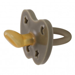 Orthodontische rubberen speen - Sterren en manen - Shitake grijs