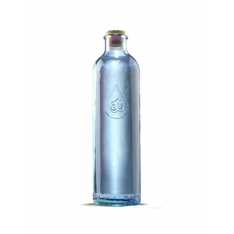 Glazen fles Grattitude 1.23 L + bio katoenen hoes