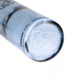 Glazen fles Grattitude 1.23 L + bio katoenen hoes