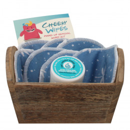 Kit de lingettes démaquillantes lavables - Oiseaux gris
