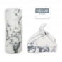 Lulujo Hello World Swaddle & Hat - Marble