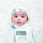 Lulujo Hello World Swaddle & Hat - Marble