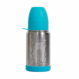 Gourde Sippy Inox - gravure Ours bleu glacier - 350 ml