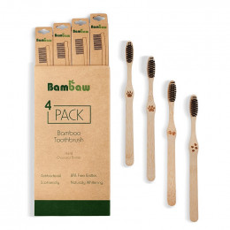 Bamboe tandenborstel (4 stuks) - hard
