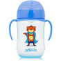 Gobelet avec paille - 270 ml - Rose chat
