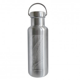 Gourde Isotherme Groovy Inox - gravure palmier - 500 ml