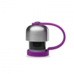Bouchon avec attache silicone pour gourde Qwetch inox isotherme 260 et 500 ml - Mauvea