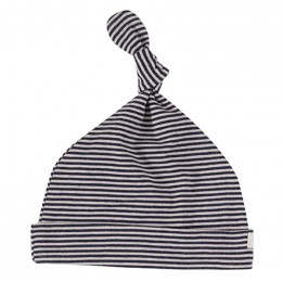BIO Katoenen Babymutsje - Fine Stripe Navy