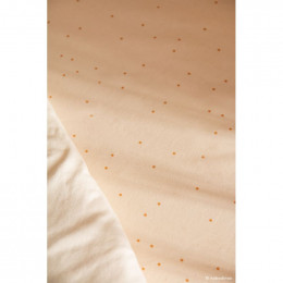 Hoeslaken 1-persoons Tibet - Honey sweet dots natural 90 x 200 cm