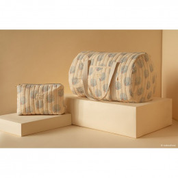Toilettas Travel - Blue gatsby & Cream