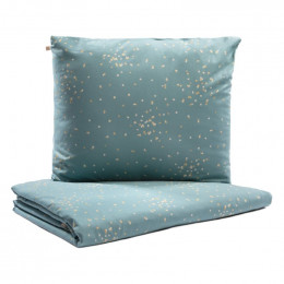 Bedset Himalaya 1-persoons - Gold confetti / Magic green