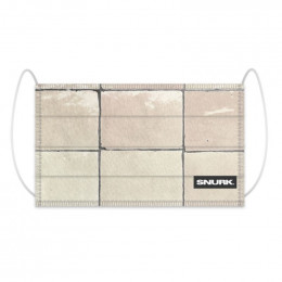 Mondkapje in bio-katoen - Tiles Pearl White