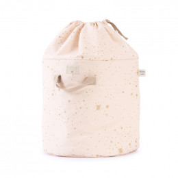Speelgoedzak Bamboo - Gold stella & Dream pink - small
