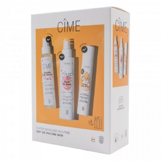 Coffret routine - 3 soins Bio - Peau sèche ou mature Coffret routine - 3 soins Bio - Peau sèche ou mature