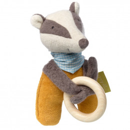 Hochet avec anneau en bois - Mouton