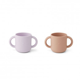 Gene siliconen bekertjes - 2 pack - Cat light lavender rose mix