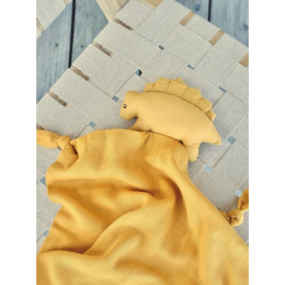 Agnete knuffeldoekje - Dino yellow mellow