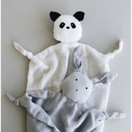 Agnete knuffeldoekje - Panda creme de la creme