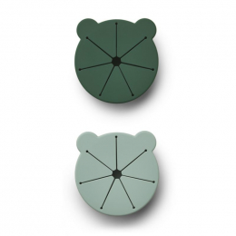 Kelly snackdoosje - 2 pack - Mr bear green mix