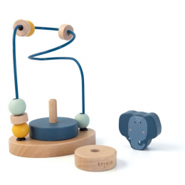 Houten kralenframe - Mrs. elephant
