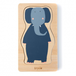 Houten 4-lagen dierenpuzzel