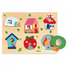 Houten puzzel - Coucou-house