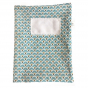Protège cahier en tissu lavable - A5 - Eventail bleu