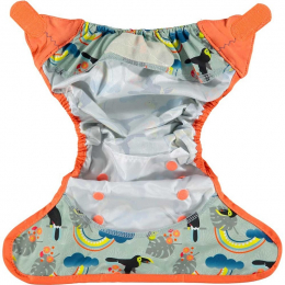 Culotte de protection pour couches lavables - Taille unique velcro - Toucans