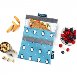 Pochette casse-croûtes lavable et réutilisable Snack'n'Go - Pingouin