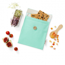 Pochette casse-croûtes lavable et réutilisable Snack'n'Go - Turquoise