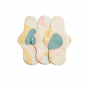 3 serviettes lavables - coton BIO - REGULAR - Pastel Hoop