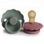 Set van 2 latex tutjes Daisy - Dusty rose/lily pad