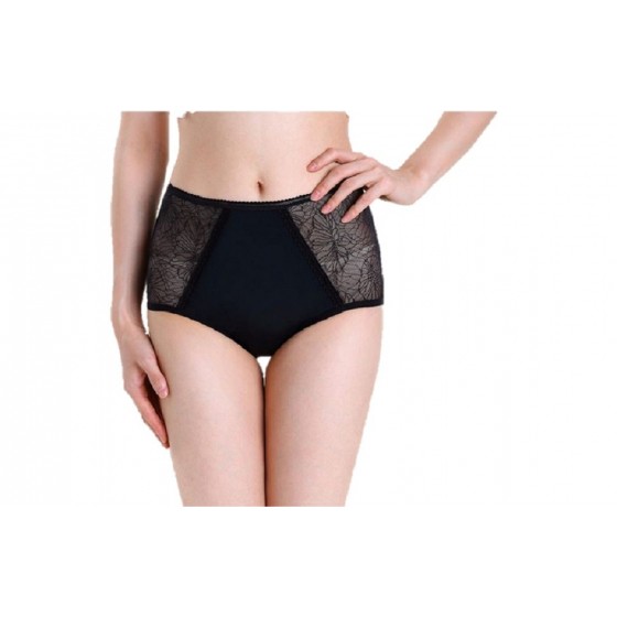 Bruine Menstruatie Slip met Kant - 4 Beschermlagen