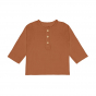 Mousseline T-shirt lange mouwen - organisch katoen - rust