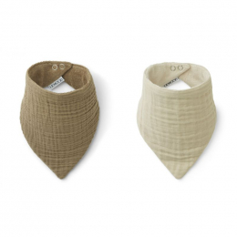 Andrea kwijlsjaaltjes - 2 pack - Oat & sandy mix