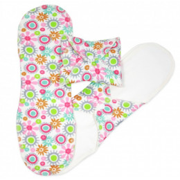 Wasbaar maandverband - Nacht - Flower print - 3 stuks