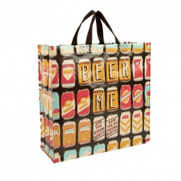 Grote shopper bag in gerecycled materiaal - Beer me