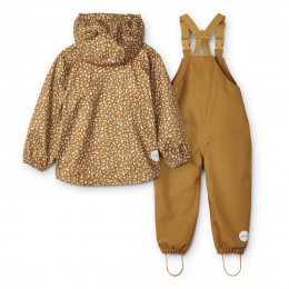 Dakota printed soft shell jas en broek - Mini leo & Golden caramel