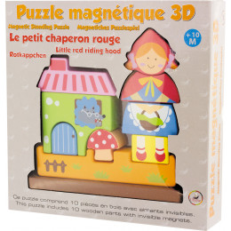 Magnetische 3D-puzzel in hout, 'Roodkapje' Vanaf 10 maanden