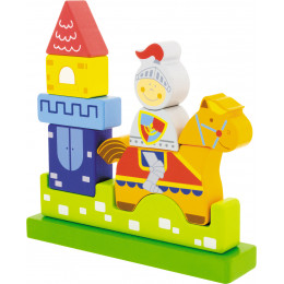 Magnetische 3D-puzzel in hout, 'De kleine ridder' Vanaf 10 maanden