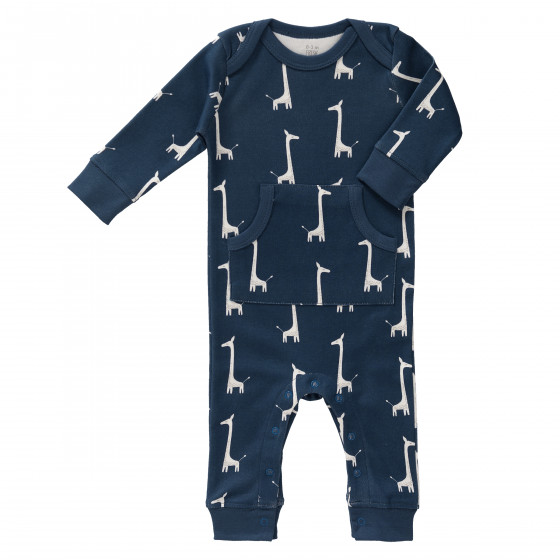 Pyjama uit biokatoen - Giraf indigo blue